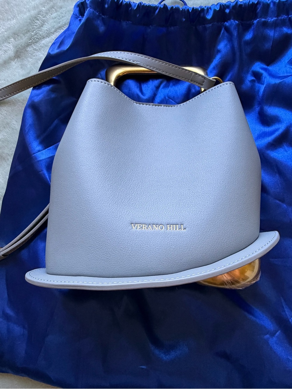 Verano Hill Lavender Crossbody Bag with Gold Accent